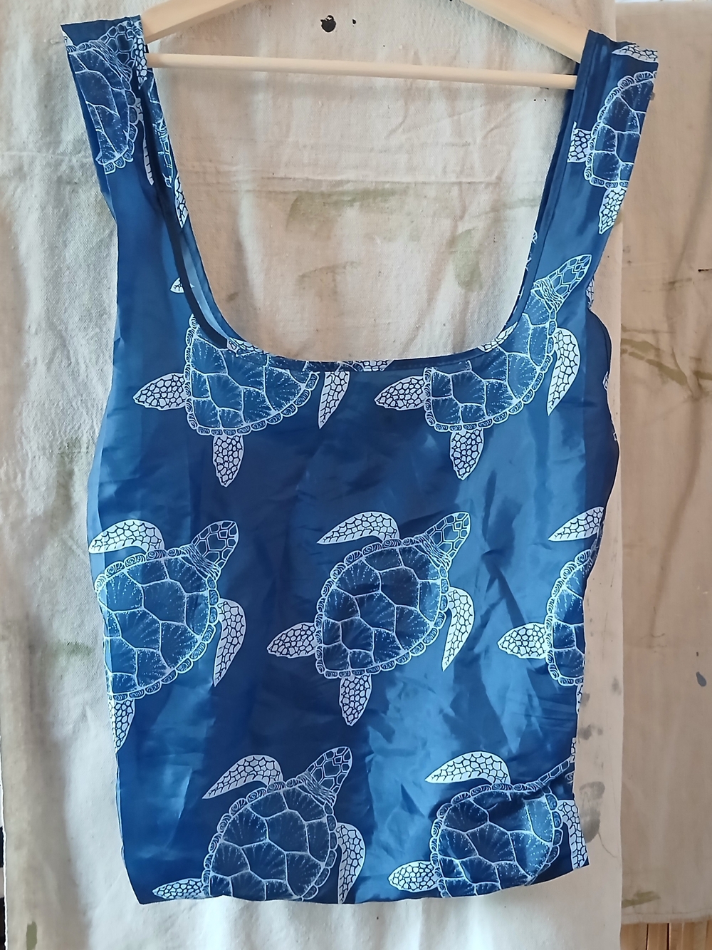 Blue Sea Turtle Reusable Bag
